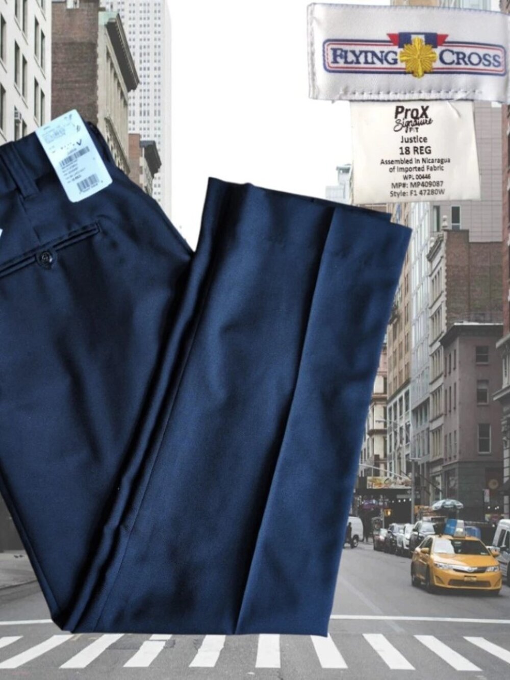 Flying Cross Justice Flex Uniform Pants Womens 18 36x32 ProX Signature Fit Blue